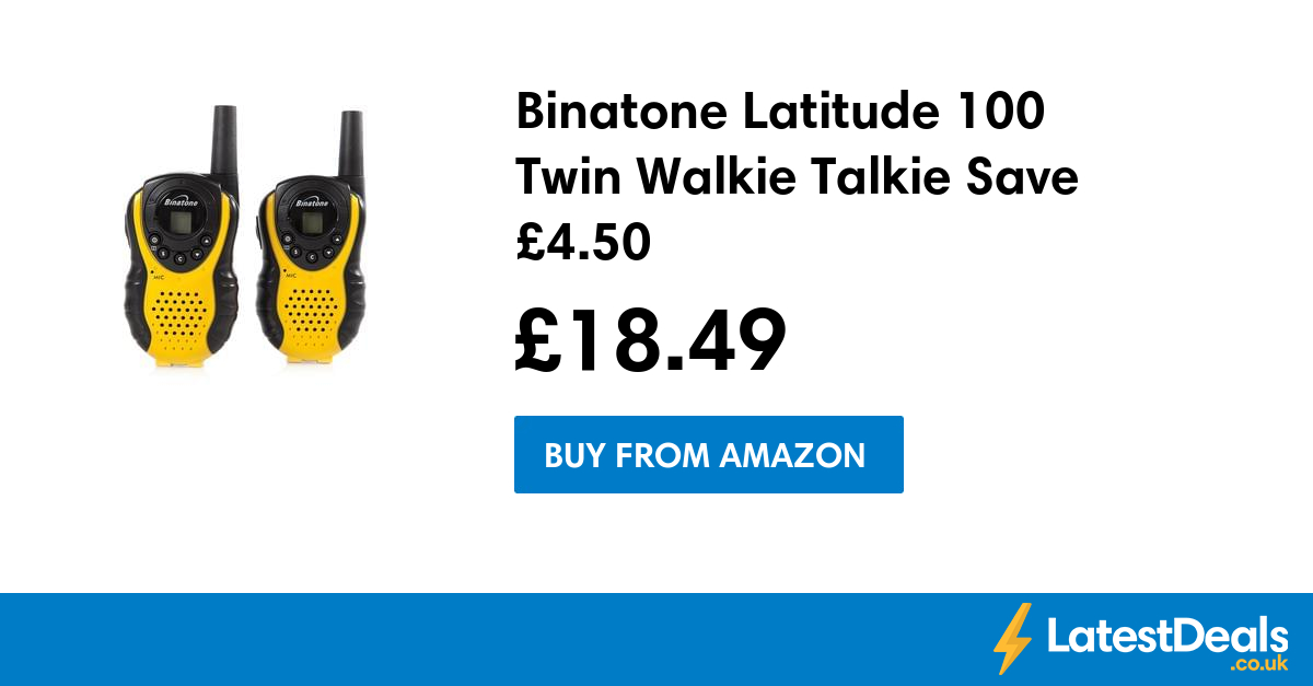 Binatone Latitude 100 Twin Walkie Talkie User Manual