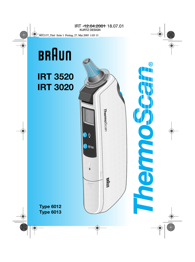 Braun Thermoscan Irt 4520 User Manual